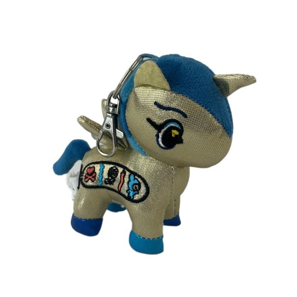 Aurora Other - Tokidoki Cleo Unicorno Gold Blue Unicorn 5" Key Chain Plush by Aurora